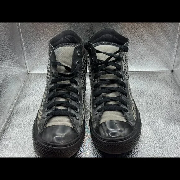 Size 8 - Converse Chuck Taylor All Star High‎ Translucent Black Sneakers 65668C - Picture 4 of 11